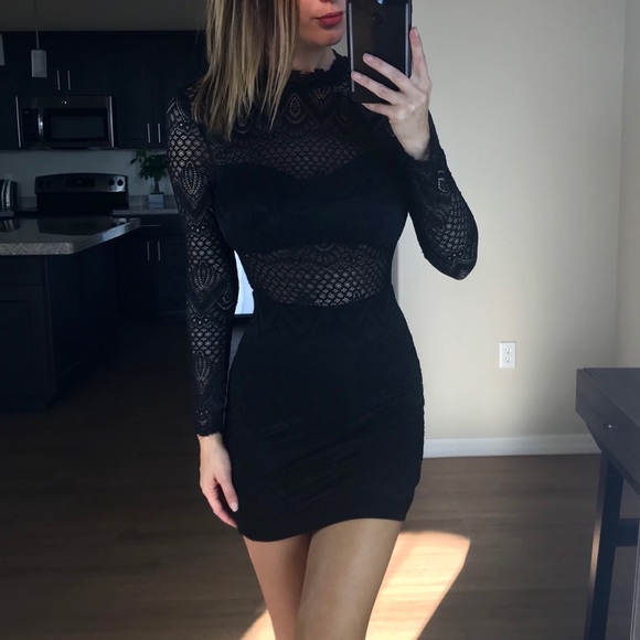 bebe long sleeve dress